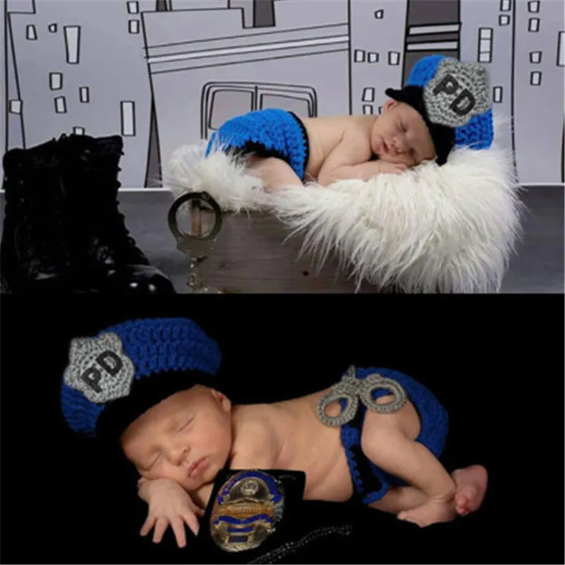 Newborn Baby Photography Props Crochet Knit Sailor Navy Captain Hat+Pants Fotografia Accessories Infant Studio Shoot 0-2Y | Детская