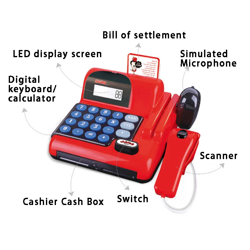 Торговый кассовый аппарат комбинация детские развивающие игры дом Моделирование игрушка детский подарок игрушка мальчик девочка