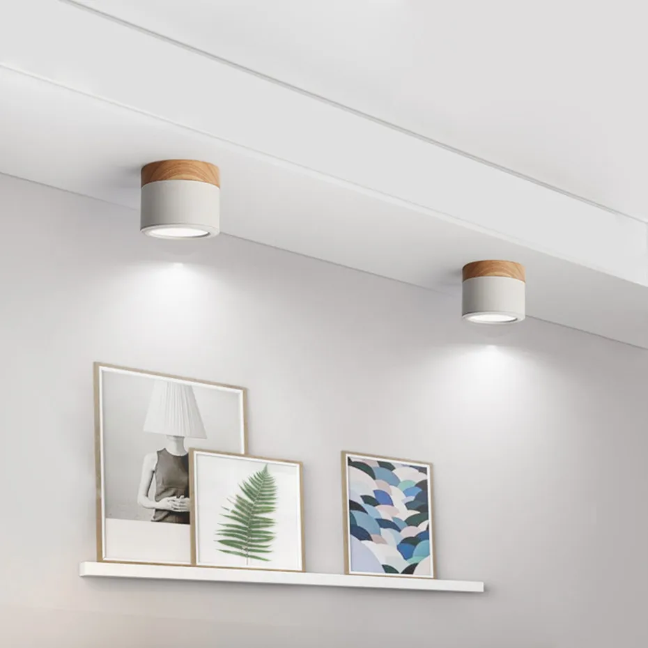 Conduzidas do Ponto de Downlight do Diodo Emissor de Luz Conduziu o Ponto Downlight para o Quarto Interno do Foyer o Macaroon Conduziu Luzes Nordic 12 w 5 6 Luzes e Iluminação