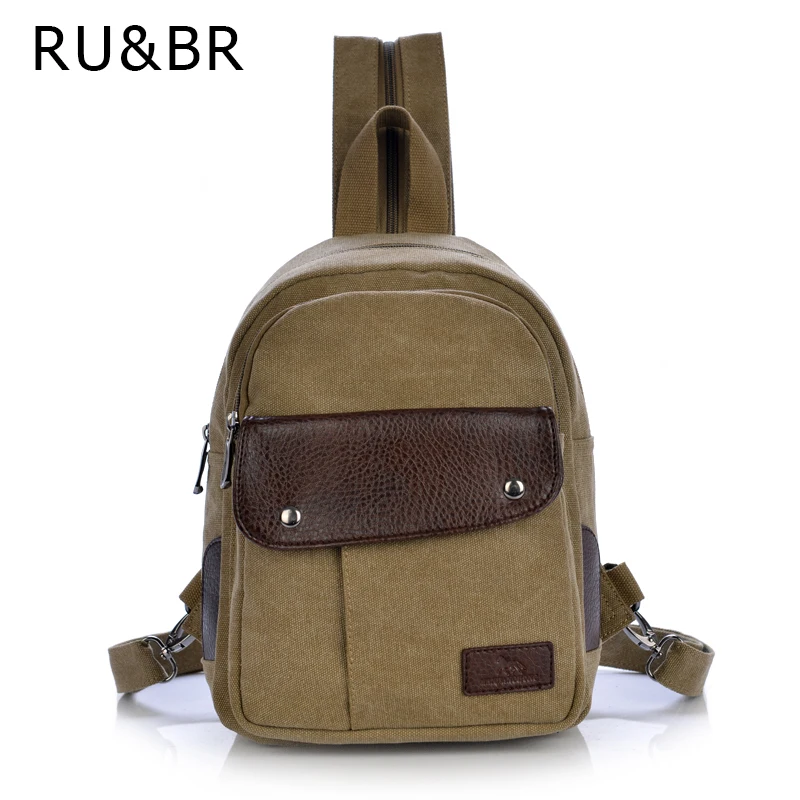 

RU&BR Fashion Casual Women Backpack Dual Purpose Women'S Bags Waterproof Bag Retro Bag For Woman Small Backpack Canvas For Girl