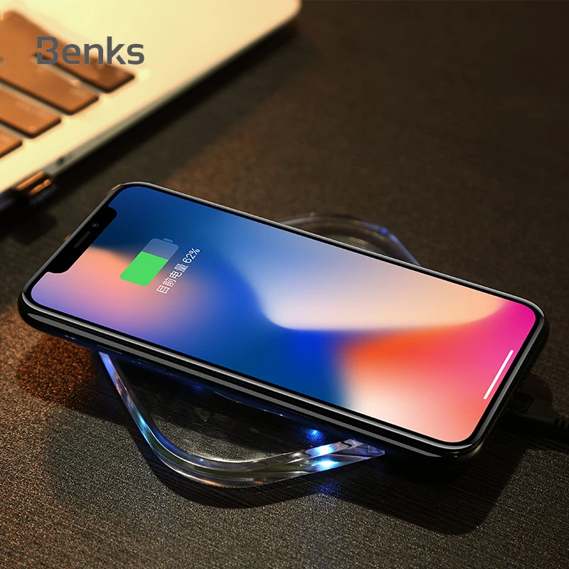 

Benks Qi Wireless Charger for iPhone X/XS Max XR 7 8 Plus 5V/2A Wireless Charging pad for Samsung S8 S9 Note 9 Huawei Mate 20