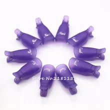 10 Pcs Acrylic Reusable Gel Nail Polish Remover Wrap Nail Art Soak Off Nail Polish Remover Cleaner Clip Cap Gel Remover Tool