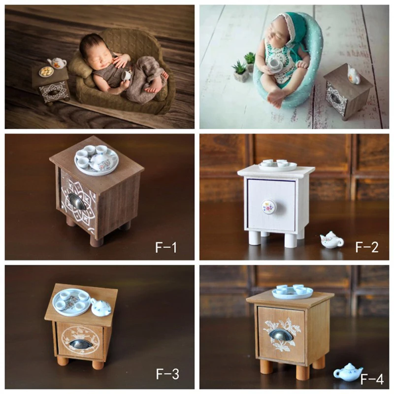 Loozykit новорожденных подставки для фотографий Набор для чайного столика позирует мини-стул украшения интимные аксессуары младенческой