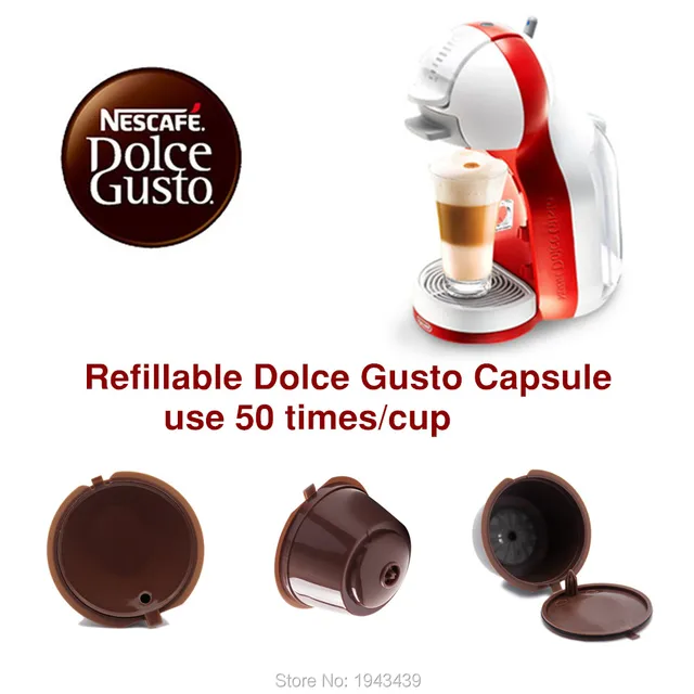 3pcs/pack use 150times Dolce Gusto Coffee Capsule Plastic Capsule Refillable Reusable Compatible