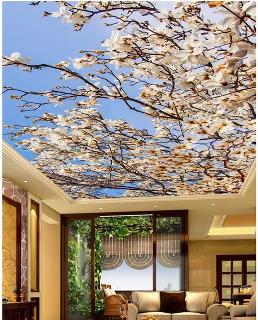Photo wallpaper custom wallpaper ceiling 3d wallpaper flower ceilings
