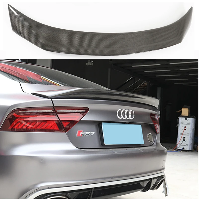 Best Offers Carbon Fiber CAR REAR TRUNK LIP SPOILER VOOR AUDI A7 S7 RS7 2013 2014 2015 2016 (karztec stijl) Best Offers Carbon Fiber CAR REAR TRUNK LIP SPOILER VOOR AUDI A7 S7 RS7 2013 2014 2015 2016 (karztec stijl)