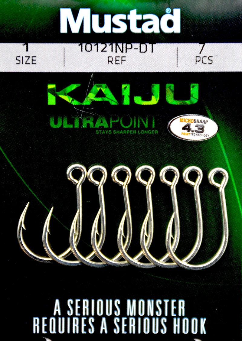 Mustad 10121 крючок из высокоуглеродистой стали, крючок с колючей спинкой, мягкие приманки, крючки для морской рыбалки, полосатые, для ловли окуня, телескопическая, для океана