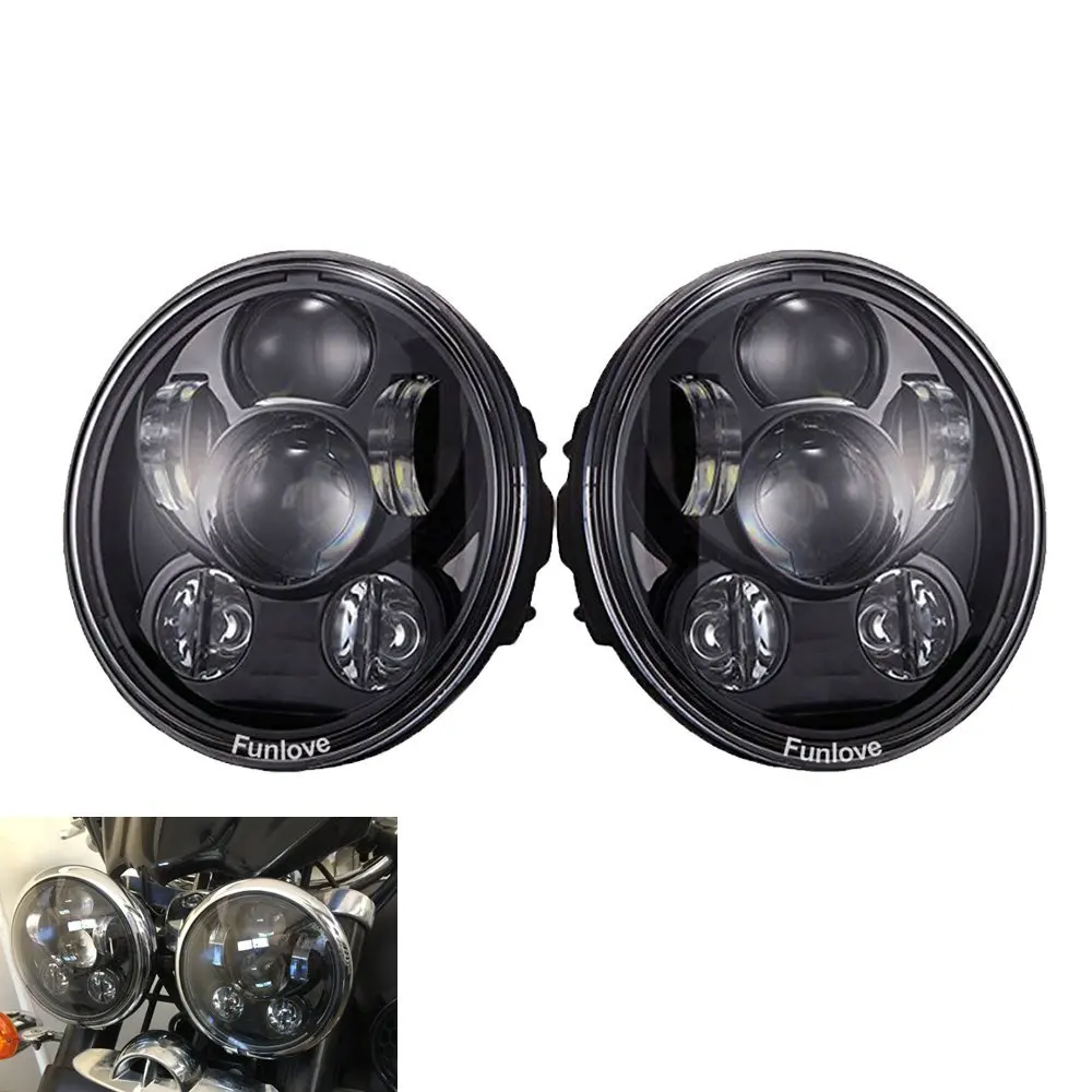 

HJYUENG 45w 5.75 inch 5-3/4" Motorcycle Projector LED Lamp Headlight For 6 Sportster 883 Custom XL883C Low XL883L