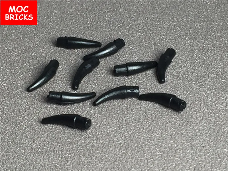 100 шт./партия кубики MOC Black Barb / Claw Horn - Small fit с 53451 обучающими строительными блоками