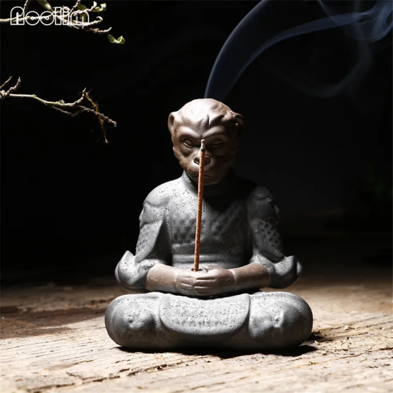 Aliexpress.com : Buy NOOLIM Creative Purple Clay Monkey Incense Burner