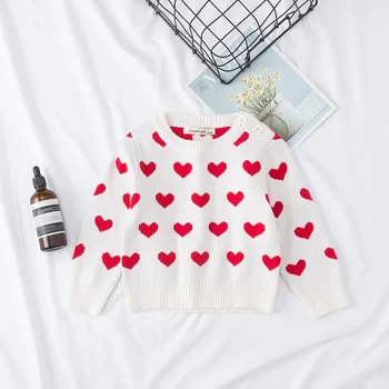 

WLG family matching clothes father mother and boys girls love printed sweaters white coffee hooded long sleeve cardigans 1-6T