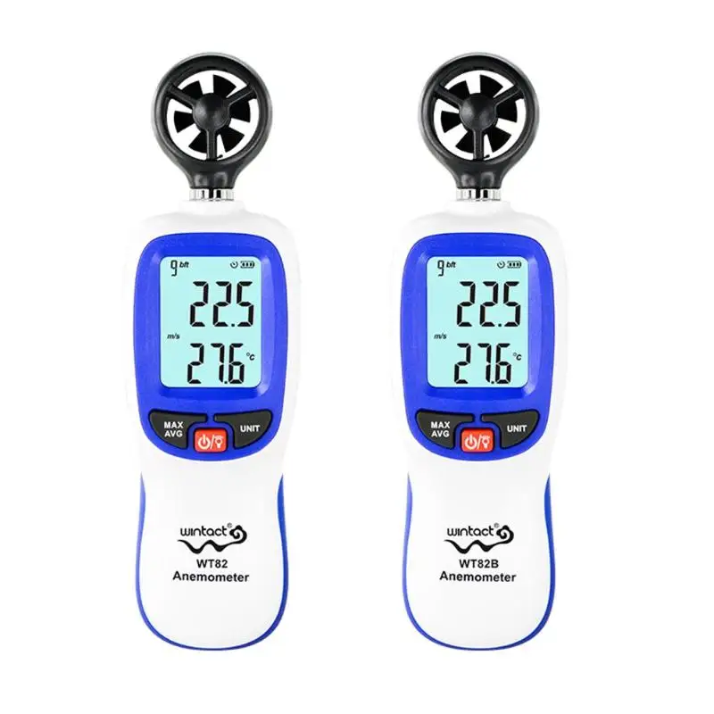 

Mini LCD Portable Anemometer Anemometro Thermometer Wind Speed Gauge Meter Windmeter WT82 Hand-held tool With Bluetooth