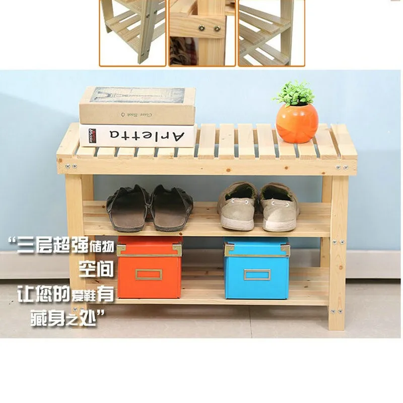 solid wood shoe rack