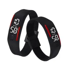 2017 Electronic Outdoor Mens Womens Rubber LED Watch Date Sports Bracelet Run Step Walking Digital Wrist Watchl FreeShipping