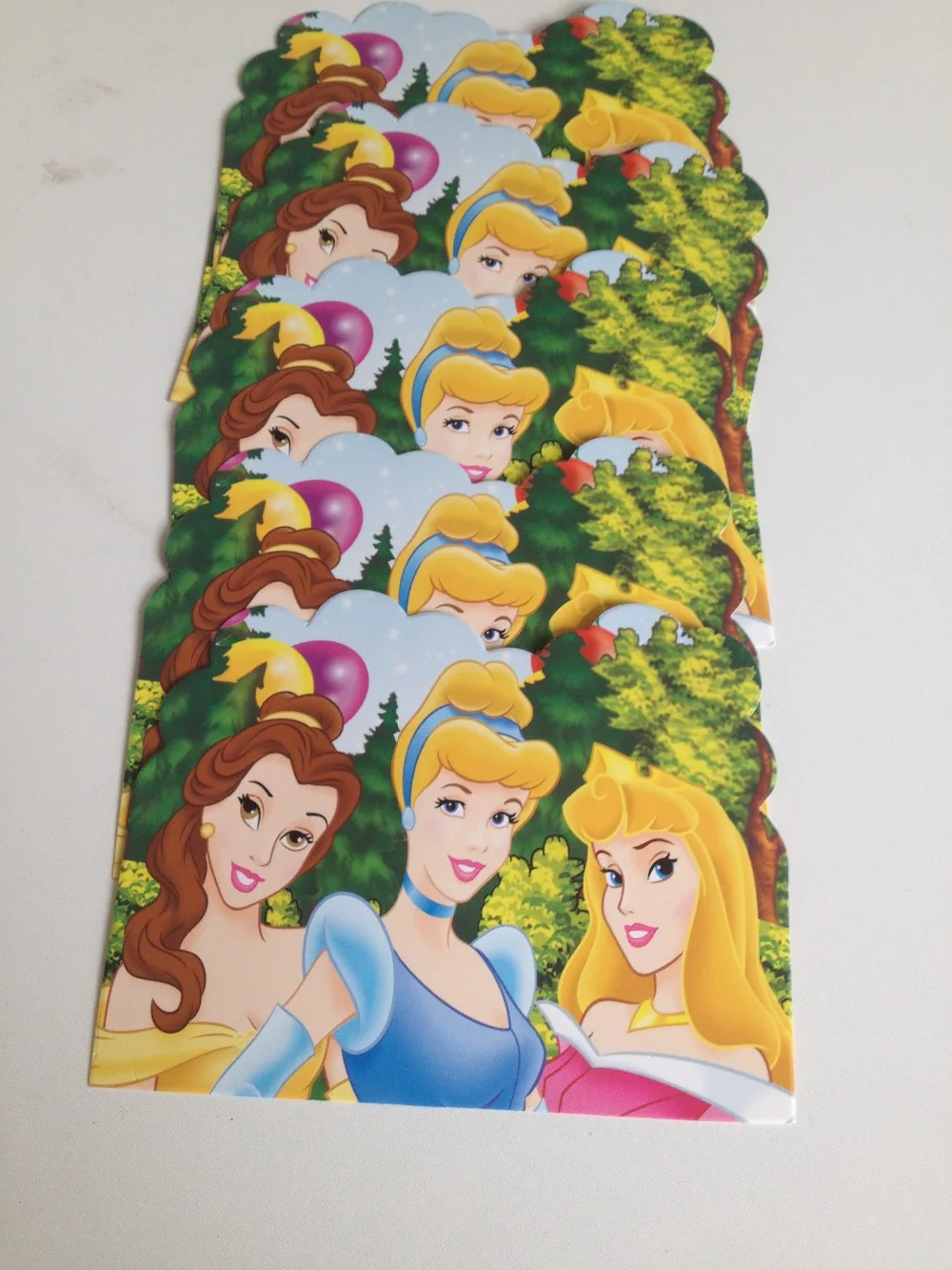  12pc/lot Cartoon Princess Invitation Card Children's Birthday Party Decorations And Cute Birthday I - 33003371641