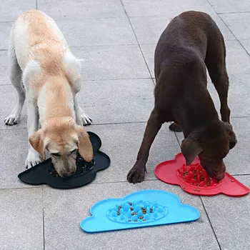 

Pet Healthy Maze Silicone Bowl with Tray to Keep Hygiene Dogs Anti-skid Slow Feeder