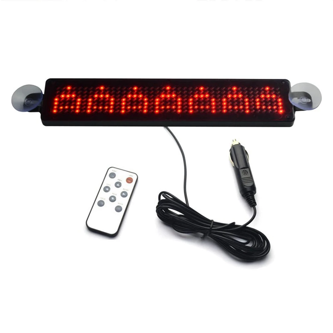 12V Car LED Programmable Message Sign Scrolling Display Board with