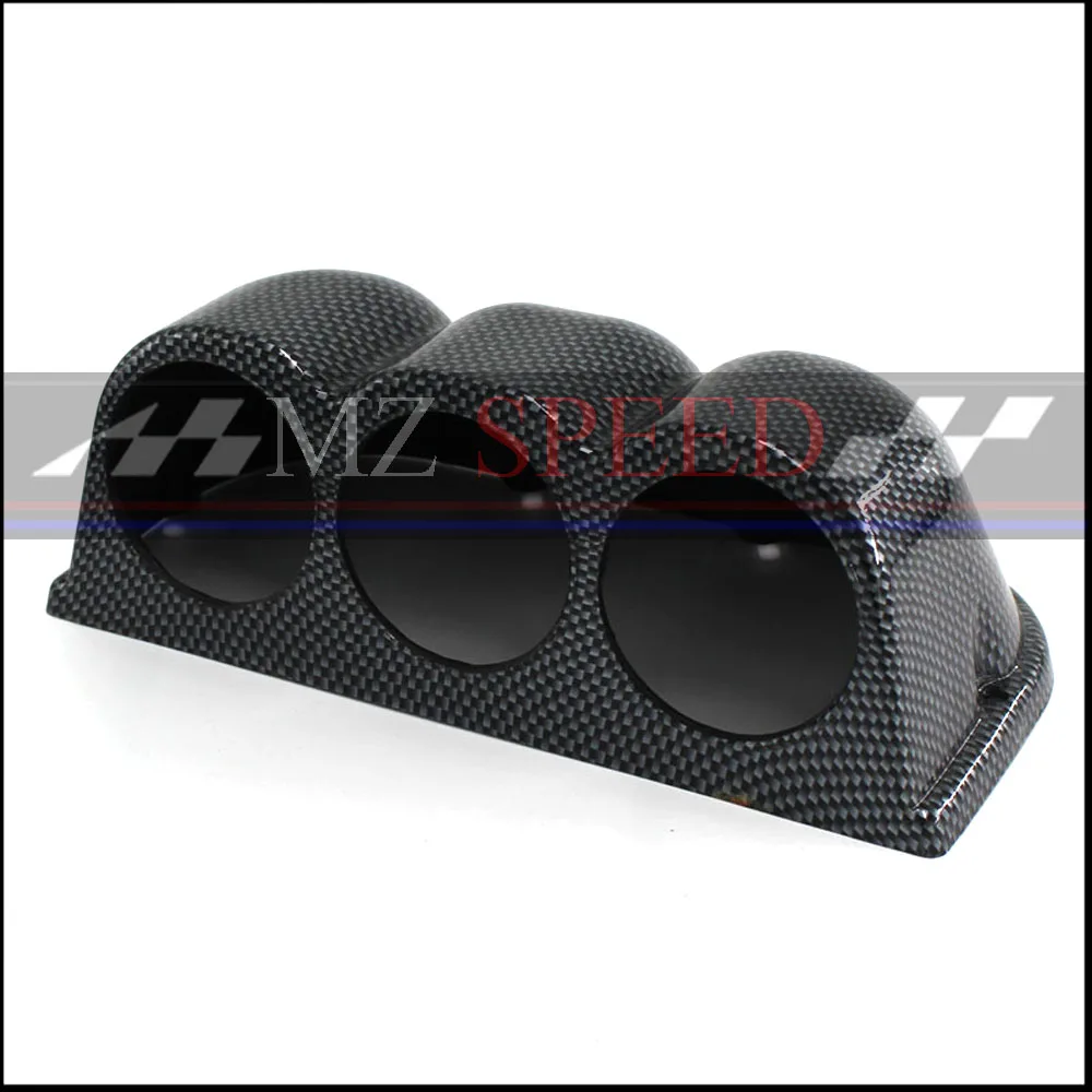 Car Gauge Pod Universal ABS Carbon fiber Double Car Gauges Holder for