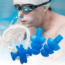Factory Direct Soft Silicone Swimming Nose Clip+ 2 Earplugs Suit Swim Earplugs Gear Pool Accessories Water Sports