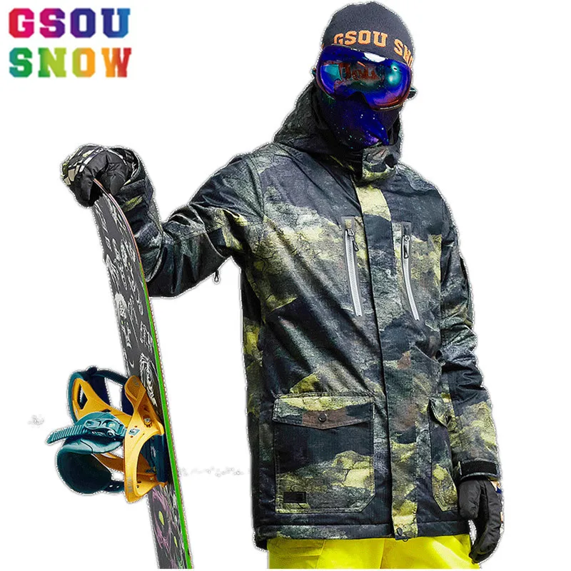 

GSOU SNOW Brand Ski Jacket Men Snowboard Jacket Waterproof Mountain Skiing Suits Winter Outdoor Sport Clothing Couple Snow Coat