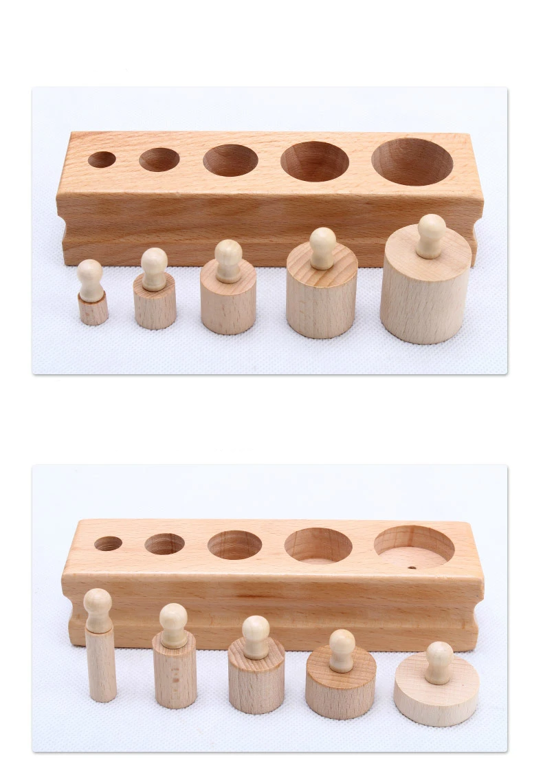 Цилиндр Монтессори Обучающие деревянные игрушки Детские Tangram головоломки доска раннего обучения мультфильм деревянные детские игрушки-пазлы для детей