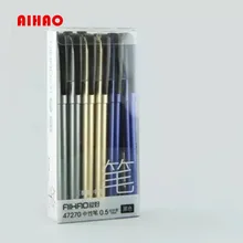 Новое поступление, роскошный дизайн, авторучка, гладкий бренд Aihao, гелевая ручка, 12 шт./партия, Офисная поставка
