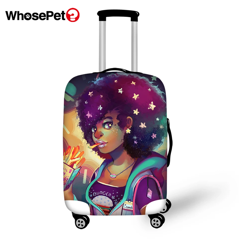 WHOSEPET Travel Luggage Protective Cover African Girls Prints Travel Luggage Cover Dust-proof Anti-scratch Suitcase Thick Covers WHOSEPET Travel Luggage Protective Cover African Girls Prints Travel Luggage Cover Dust-proof Anti-scratch Suitcase Thick Covers