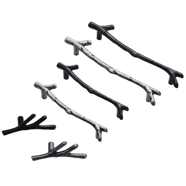 Best Price 1x Black Antique silver Tree Branch Cabinet Handle Kitchen Cupboard Closet Furniture Drawer Pull Knob single hole 96mm 128mm Best Price 1x Black Antique silver Tree Branch Cabinet Handle Kitchen Cupboard Closet Furniture Drawer Pull Knob single hole 96mm 128mm