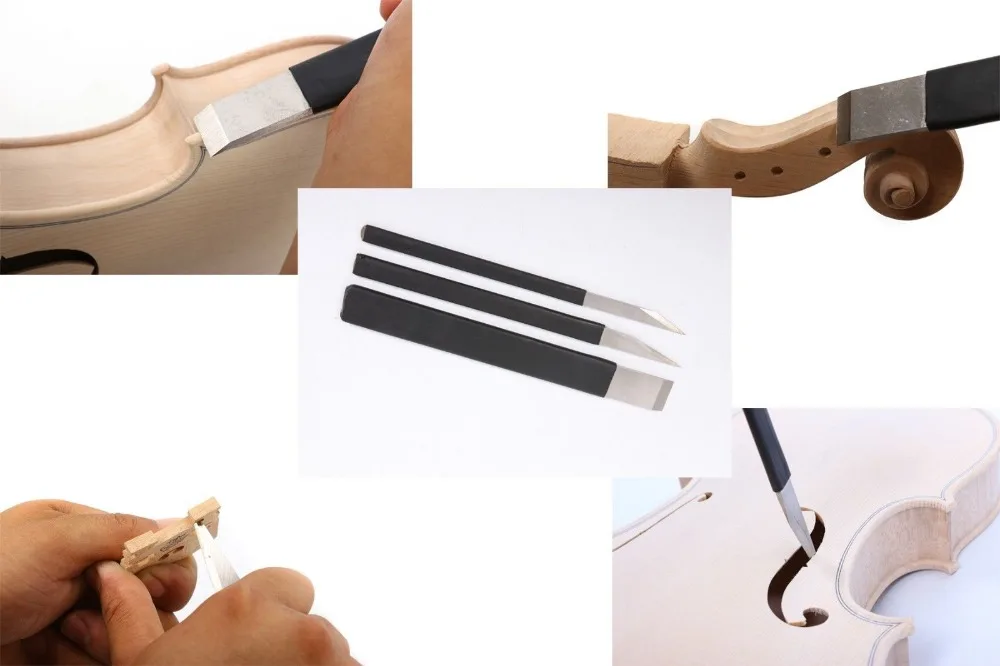 

VIOLIN LUTHIER BRIDGE CUTTING TOOL, NICE QUALITY, 3pcs 4/4 Violin Tool Violin Knife Cut Violin Body Neck Guitar Luthier Tools