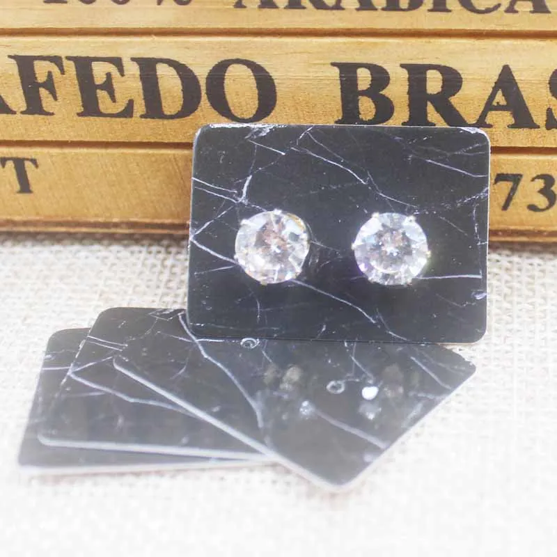 

new arrival100pcs/lot Dreamcatcher Earrings Card flower/marble Studs Earring Display Packaging tag Card Rectangle Jewelry Cards