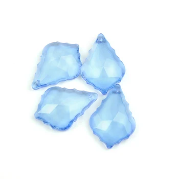 

Shiny 40pcs 50mm Light Blue Color Crystal Glass Maple Leaf Shape Pendants For Chandelier Parts,Suncatcher Lighting Hanging Drop