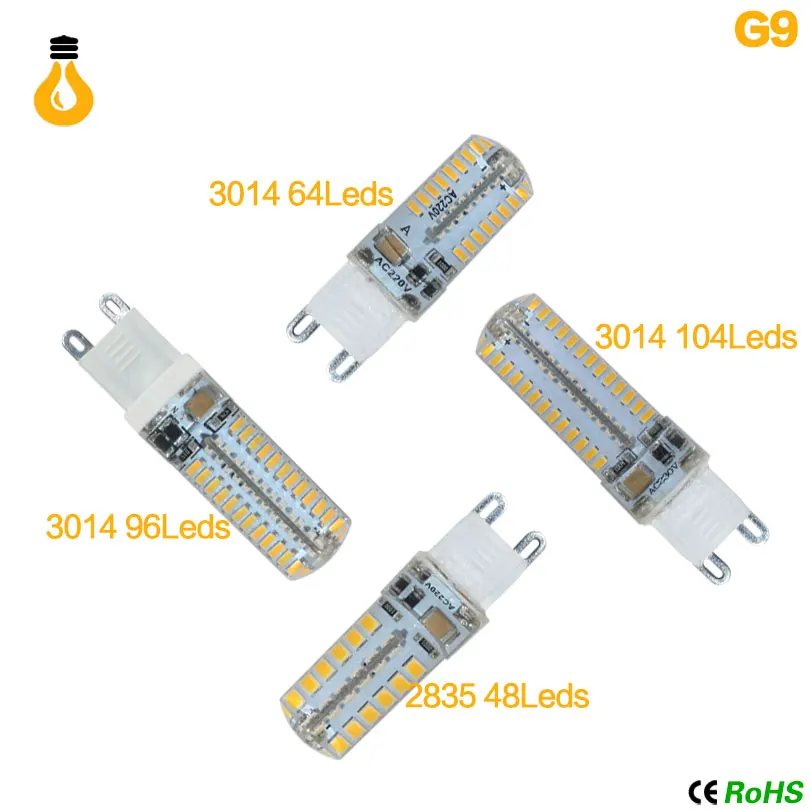 G9 светодиодный 7 Вт 9 Вт 10 Вт 12 Вт AC220V 240 V G9 светодиодный светильник светодиодный лампы SMD 2835 3014 светодиодный g9 свет заменить 30/40 Вт галогенная лампа