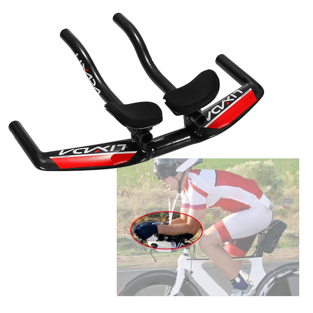 

Lixada Bike Rest Handlebar Cycling Aero Bar Bicycle Relaxation Handle Bar Triathlon MTB Road Bike Arm Rest Bar Bike Aerobar