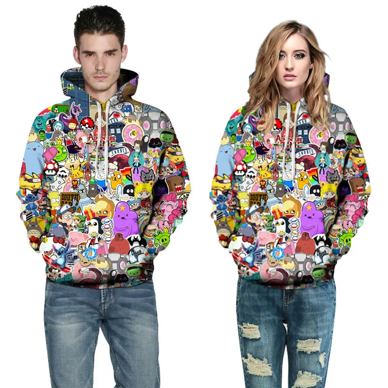 Anime Cartoon Hoodie 2017 men women