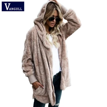 

Casual Fashion Slim Fur Women's Clothing 2018 Winter hooded Wear on both sides Female Faux Fur Coat loose Solid women Fur Jacket