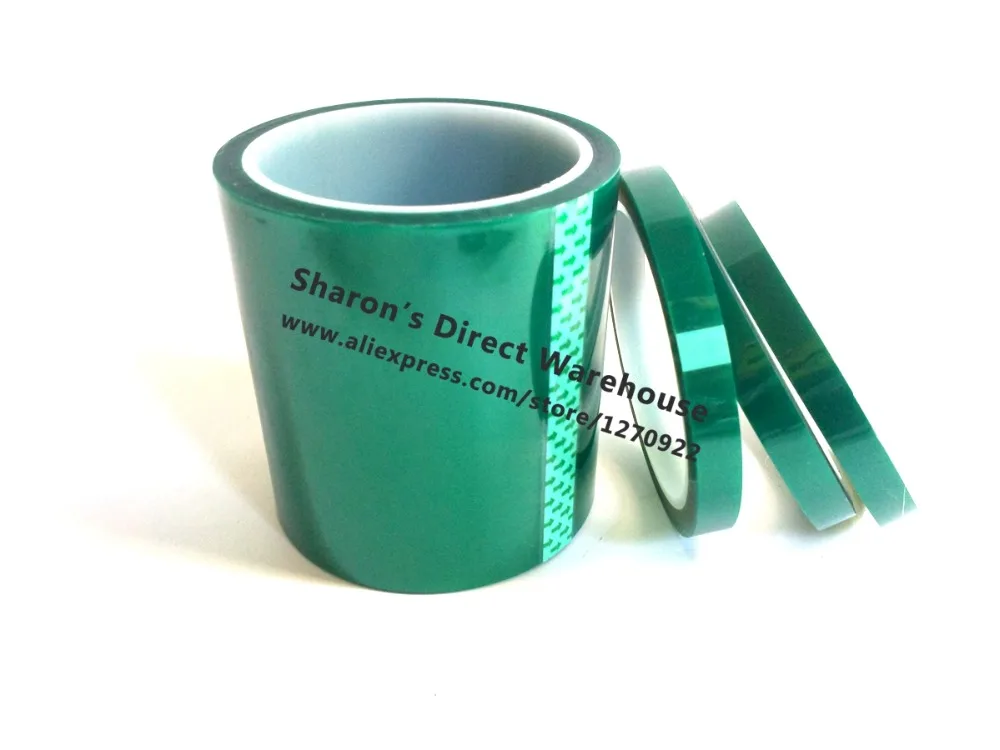 1 Roll 100mm x 100ft Green PET Tape High Temperature Heat Resistant