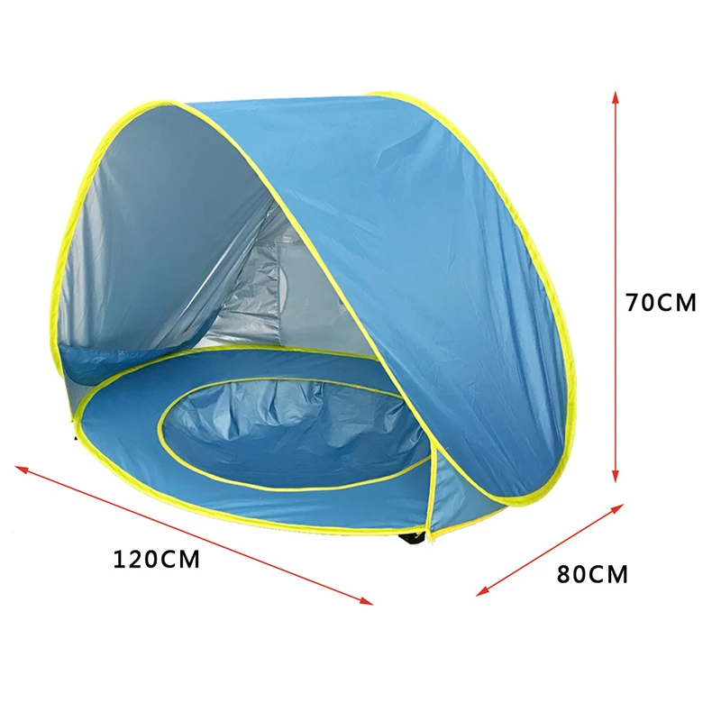 Baby Beach Tent Uv-protecting Sunshelter with Pool Waterproof Play House Pop Up Sun Awning Tent for kid Outdoor Camping Beach