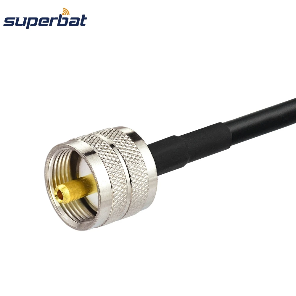 Superbat N Plug to UHF PL-259 Male Straight Connector Pigtail Coaxial Extension Cable Assembly KSR195 1M for Wireless Antenna