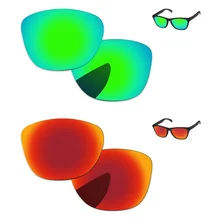 Огненный красный и Изумрудный зеленый 2 пары Поляризованные Сменные линзы для Frogskins Солнцезащитные очки оправа UVA и UVB Защита