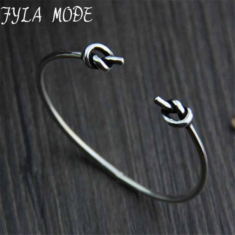 Fyla Mode Hot Sale Cuff Bangles Open Double Knot Bangles & Bracelets for Women Accessories Wedding Gifts 2.30mm 8.50G TYC099 Fyla Mode Hot Sale Cuff Bangles Open Double Knot Bangles & Bracelets for Women Accessories Wedding Gifts 2.30mm 8.50G TYC099