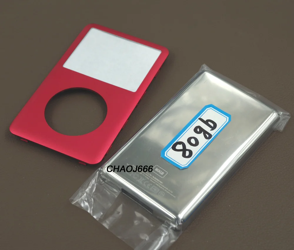 

Red Front Faceplate Fascia with Lens Window + Metal Back Housing Case Cover + Tools for iPod 6th gen Classic 80GB