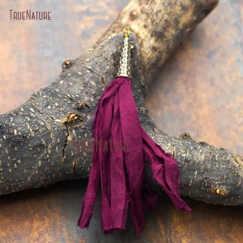 20171013-PT7903- Sari Silk Tassel Electroplating Bronze Color Natural Irregular Surface-5.4inch-3.48g_4