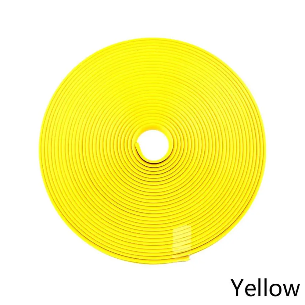8 м/рулон Rimblades автомобиля Цвет колеса обода протекторы Декор полосы шин Guard линия резиновая Литье отделка - Цвет: yellow