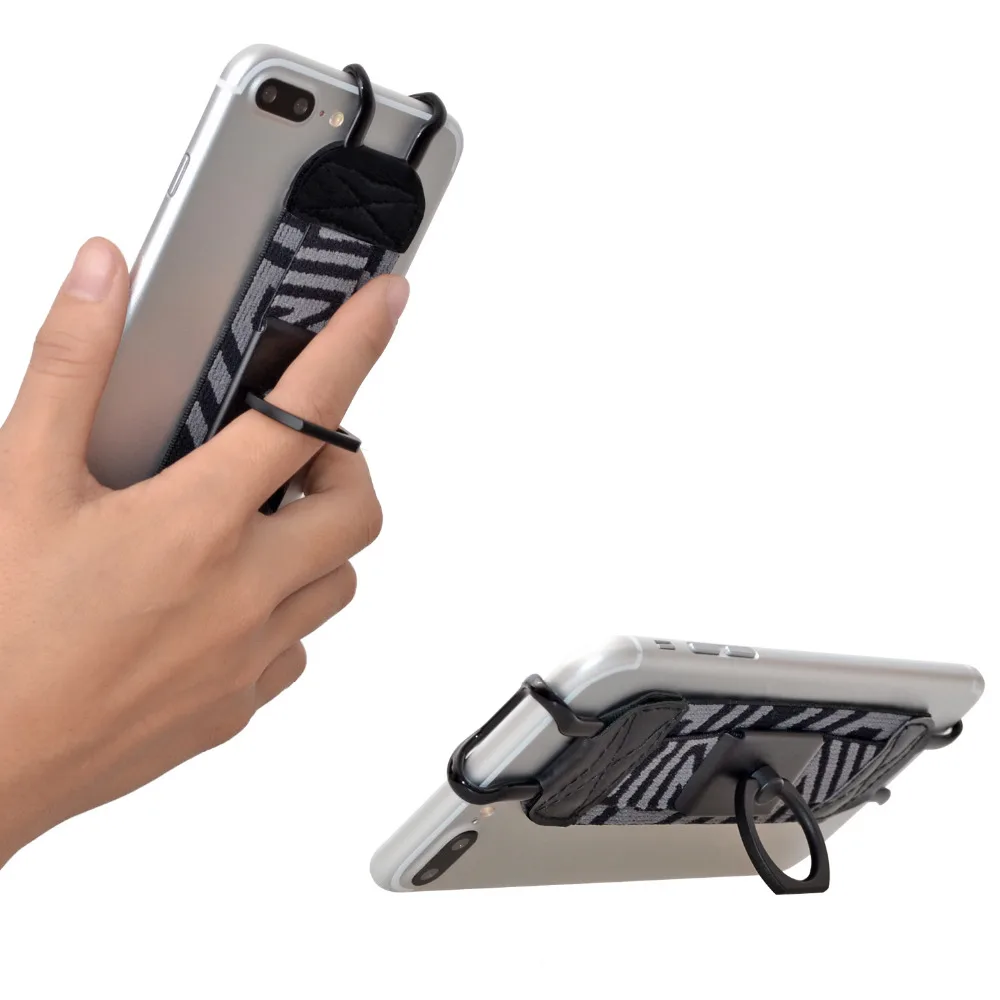 

TFY Security Hand Strap with 360 Degree Rotation Metal Ring Finger-Grip Holder & Stand for iPhone 6 Plus / 6s Plus / 7 Plus