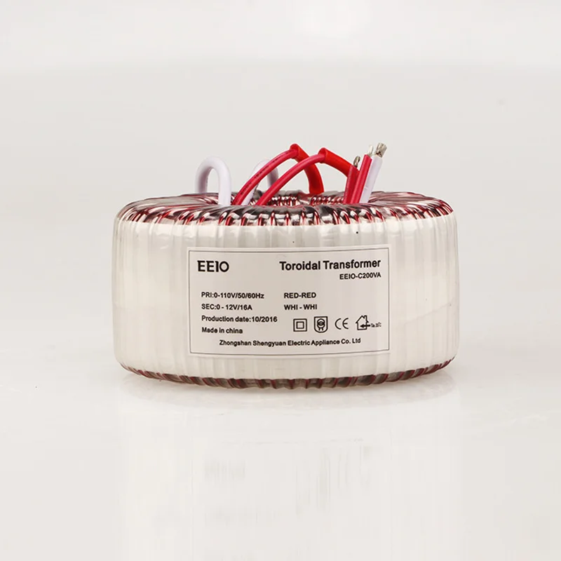 

Comopez AC 110V to AC 12V 16.66A 200VA Ring Transformer Copper Toroidal Power Transformer Power Amplifier Transformer