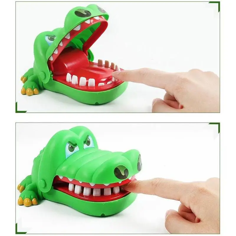 Bite игрушечный крокодил Смешные вечерние переключение удача тестирование игры практичные шутки