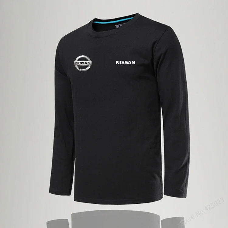 

men and women Autumn spring long-sleeved Nissan logo T-shirt auto repair cotton work clothes standard T shirt