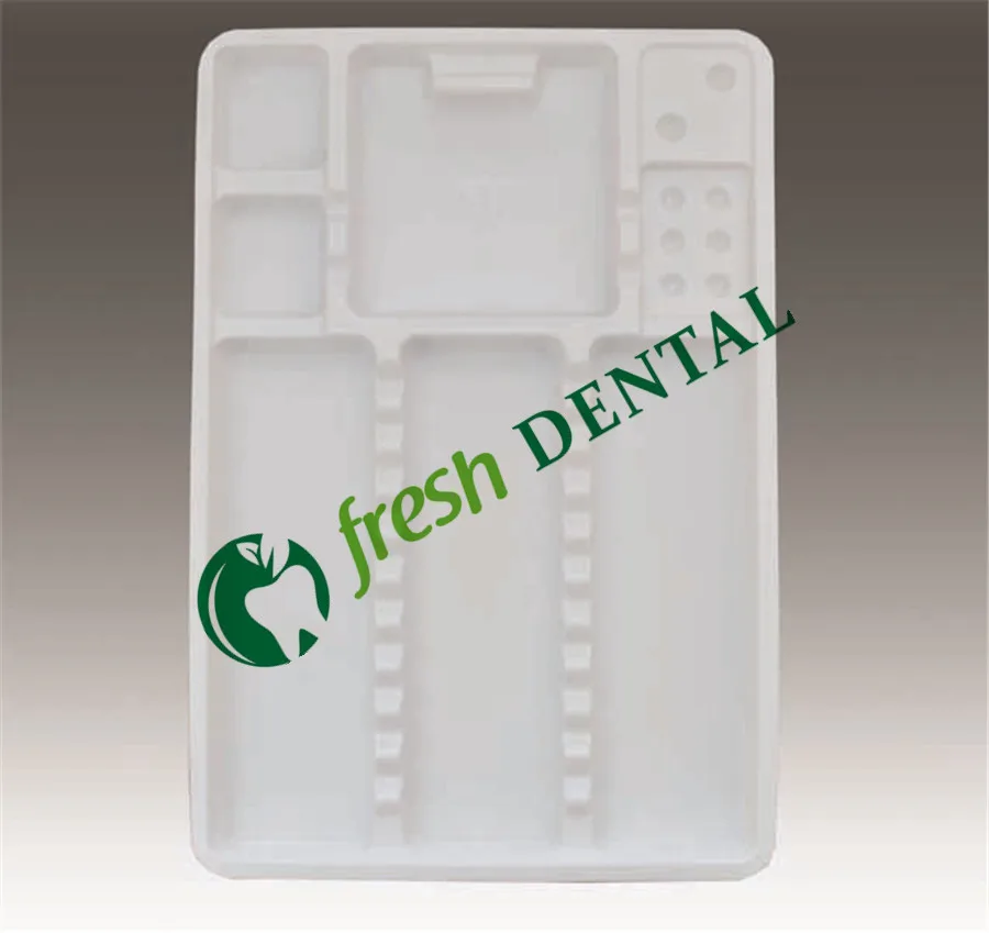 Bandeja de Paletes de Plástico Bandeja Dental Consumível Descartável Separados Colocados Aparelhos Instrumentos Odontológicos Autoclavable Sl408 500 Pcs 3 de paletes de plástico separados colocados aparelhos