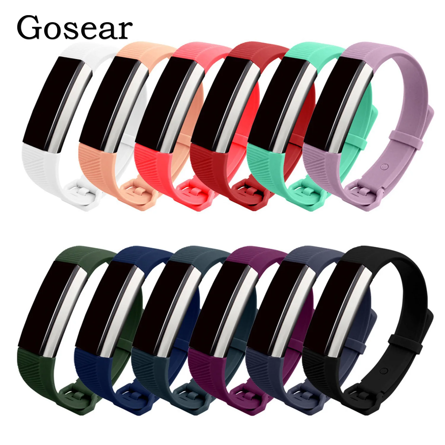Gosear 12 шт. сменный Браслет ремешок для Fitbit Fit bit Alta HR Смарт часы Banda банде