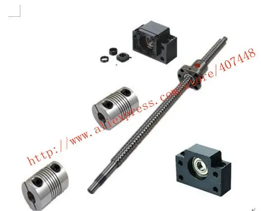 

1 antibacklash ballscrew 2005-1100mm-C7+1 BK/BF15+Nut- housing+coupler for cnc